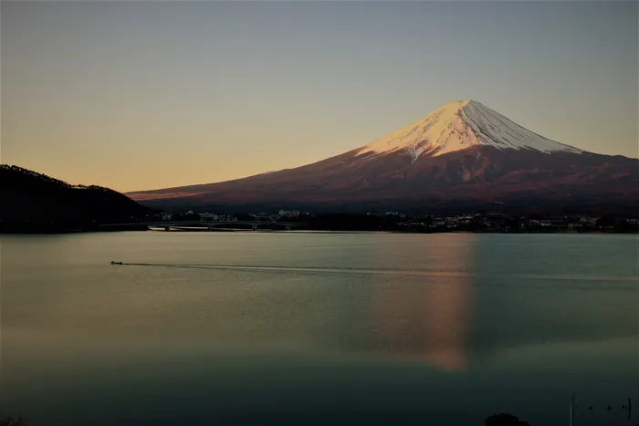 富士山，湖，日本，山，风景-自然，天空，水，自然之美