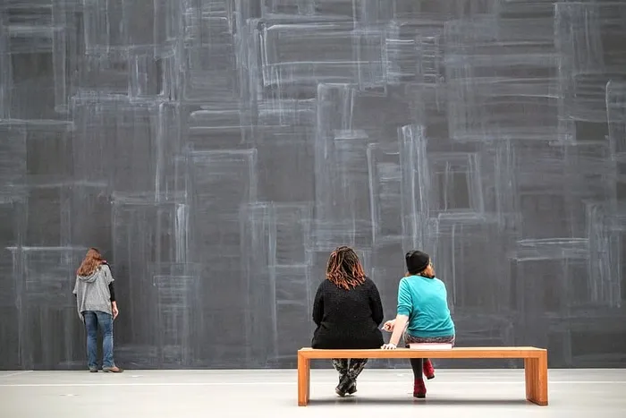 展览，参观者，画廊，参观，参观者，画廊，博物馆，艺术，后视图