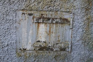 翻盖，门，不锈钢，风化，旧，无人，建筑，纹理