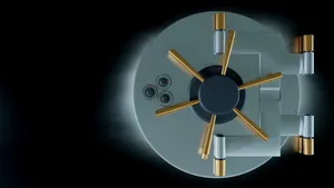 安全、安全、防护、3d、技术、室内、圆形、几何形状