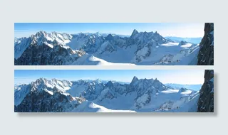 阿尔卑斯山、山脉、冬天、岩石、风景、景观、全景、旅游