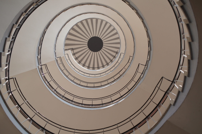 楼梯，逐渐，楼梯，建筑，出现，楼梯台阶，逐渐建筑，螺旋