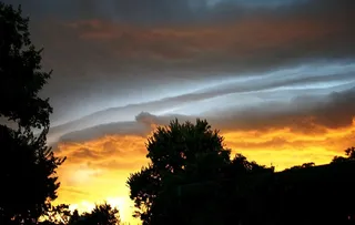 云、架子、条纹、白色、大理石、日落、橙色、黄色