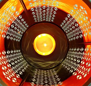 蜡烛，橙色，万圣节，烛光，灯笼，舒适，假日，灯光