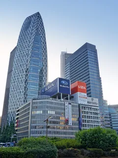 日本、东京、新宿、城市、道路、十字路口、交叉口、交通