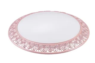 卧室灯、吸顶灯、花边、复制空间、镂空、白色背景、无人、圆形