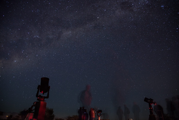 星夜，黑色，望远镜，夜晚，星星，天空，光，夜空