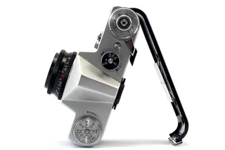 单反，相机，模拟，镜头，天顶，白色背景，技术，摄影棚拍摄