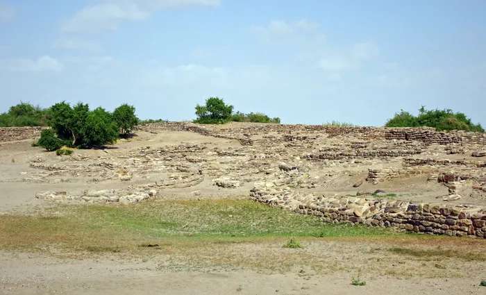 dholavira，考古遗址，挖掘，城堡，khadir bet，kutch，kotada timba，废墟