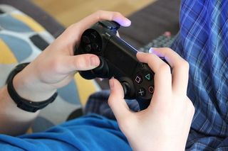个人，手持，索尼ps4，ps4，双机，电击，游戏，视频
