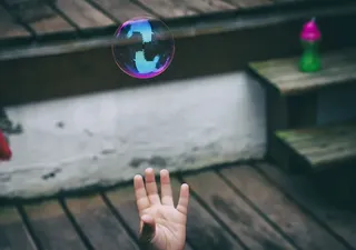 后院，家，记忆，玩耍，天真，泡泡，手，孩子