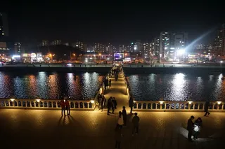 浦项，夜景，景观，夜晚，城市，韩国，街道，氛围