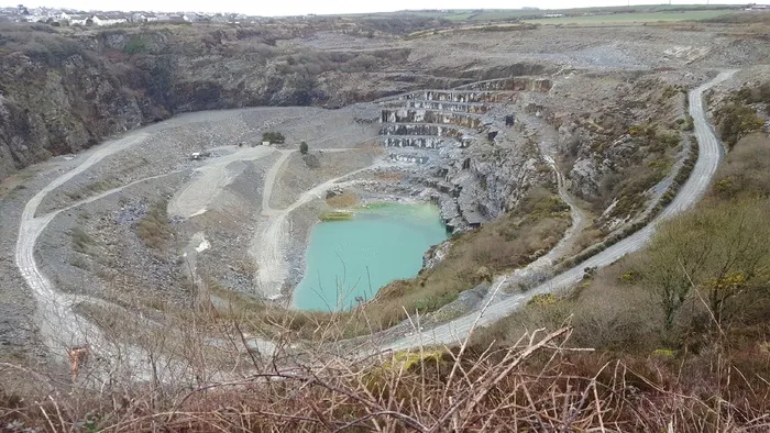 板岩，矿山，露天开采，德拉布尔，康沃尔，采石场，英国，矿坑