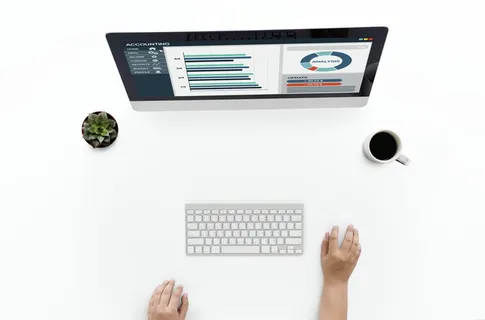 商务、咖啡杯、电脑、数据、办公桌、桌面、平板电脑、手