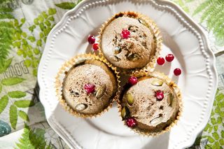 纸杯蛋糕，pp，适当营养，hls，早餐，南瓜，樱桃，食物