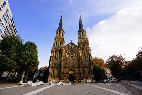 比利时、安特卫普、基督诞生东正教教堂、双子塔、安特卫普、佛兰德斯、尖塔、礼拜场所