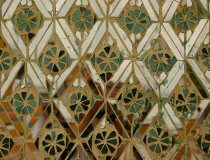 图案，万花筒，镜子，瓷砖，万花筒，几何，缅甸，传统