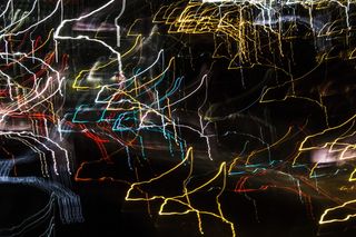 加拿大, 蒙特利尔, 长, 光, 抽象, 城市, 曝光, 夜