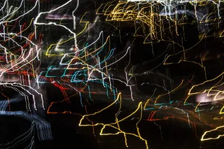 加拿大, 蒙特利尔, 长, 光, 抽象, 城市, 曝光, 夜