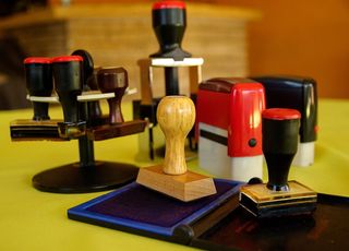 自墨印花、卫生棉条、授权、验证、墨水、桌子、室内、无人