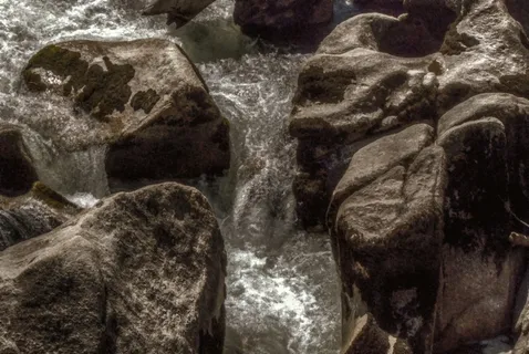 岩石，急流，无人，特写，固体，岩石，背景，岩石-物体