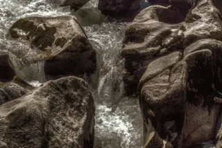 岩石，急流，无人，特写，固体，岩石，背景，岩石-物体