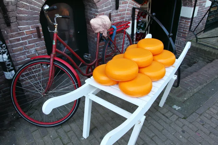 奶酪，圆形，乳制品，荷兰，食品，荷兰，大号，自行车