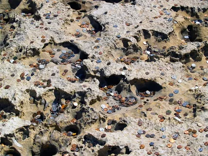 硬币，年份，货币，岩石，自然，侵蚀，分散，仪式