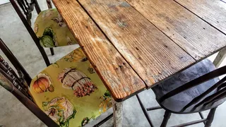 在美国，萨凡纳，餐桌，厨房，餐桌，高视角，木质材料，没有人