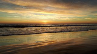 海，地平线，海洋，沙子，风景，沉默，自然，云