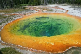滑坡，牵牛花洞，黄石国家公园，温泉，热源，国家公园，美国，热点