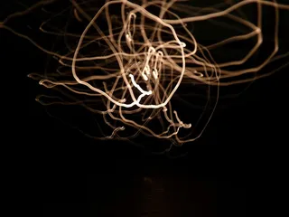 光纤、光学、灯光、夜间、火焰、led、灯光、夜间、黑色背景