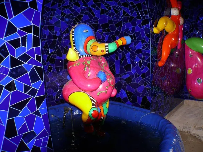 人物、马赛克、彩色、艺术、建筑、墙壁、镜子、现代艺术