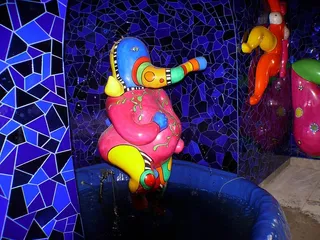 人物、马赛克、彩色、艺术、建筑、墙壁、镜子、现代艺术