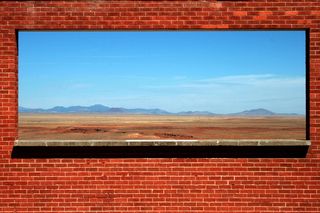 美国，温斯洛，陨石坑天文台，天空，窗户，山脉，风景，没有人