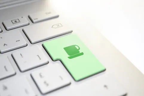 键盘、咖啡、输入、按钮、输入、笔记本电脑、电脑、休息