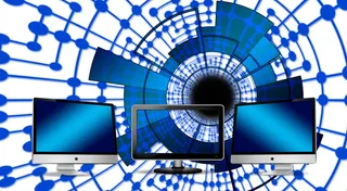 三，平面，屏幕显示器插图，显示器，二进制，二进制系统，计算机，数据