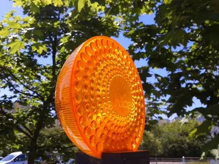 替换灯，反射，光，树，无人，植物，低角度视图，橙色