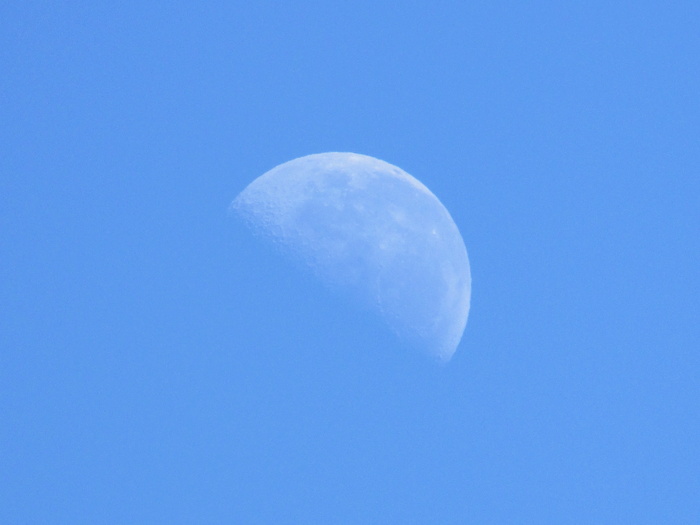 阿根廷，卡塞罗斯山，月亮，白天，天空，太空，天文学，蓝色