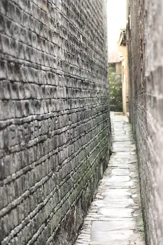 小巷，中国，狭窄，砖墙，建筑结构，历史，没有人，建筑