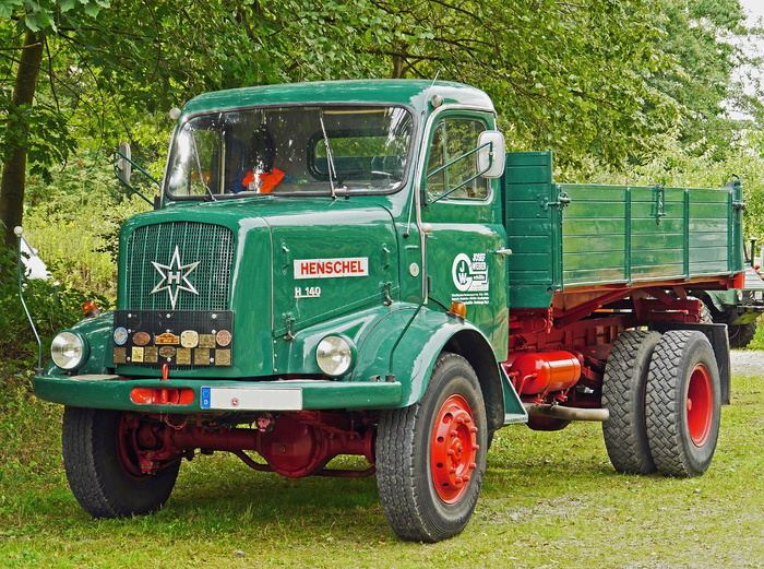 henschel，卡车，翻斗车，全轮驱动，历史，oldtimer，已恢复，可操作