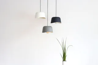 三、白、黑、灰、吊灯、绿、叶植物、吊灯