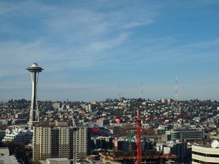 太空针塔, 西雅图, 塔, 电台, 城市, 电视塔, 电信, 天线