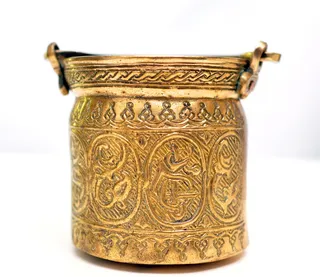 容器，古董，隔离，旧，黄金，古代，装饰，壶