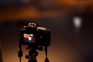 背后，相机，镜头，黑暗，夜晚，黑色，模糊，佳能