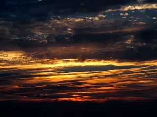 加拿大蒙特利尔，双山湖，水，日落，湖，云天，天空