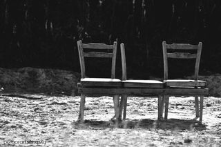 灰度照片，旧，长凳，公寓，建筑，背景，大型，书籍