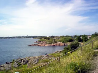 海，海滩，天空，蓝色，云，夏天，城市，剪影