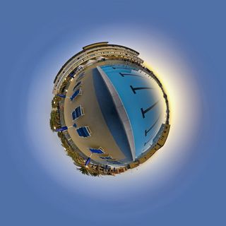 三百六十，世界，圆圈，圆形，宇宙，海洋，海滩，天空