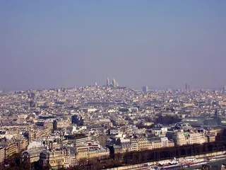 巴黎、法国、欧洲、大教堂、城市景观、蒙马特、建筑、城市